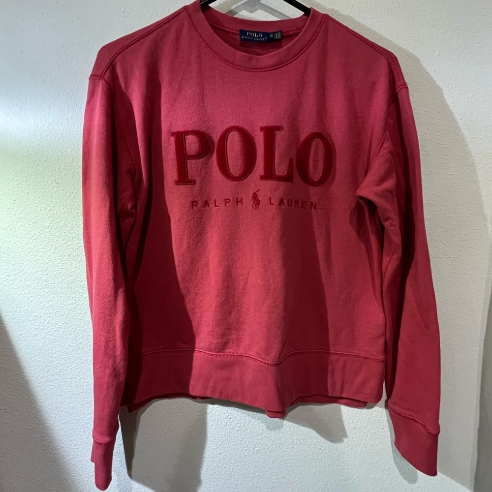 Vintage 90’s vibe Embossed POLO  Ralph Lauren Crewneck Pullover Sweater Sz XS